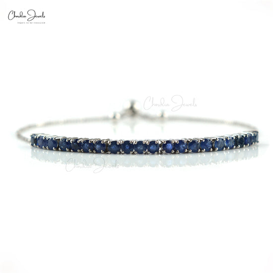 Ombre Blue Sapphire Tennis Bracelet 001-430-00008 | Joe Escobar Diamonds |  Campbell, CA
